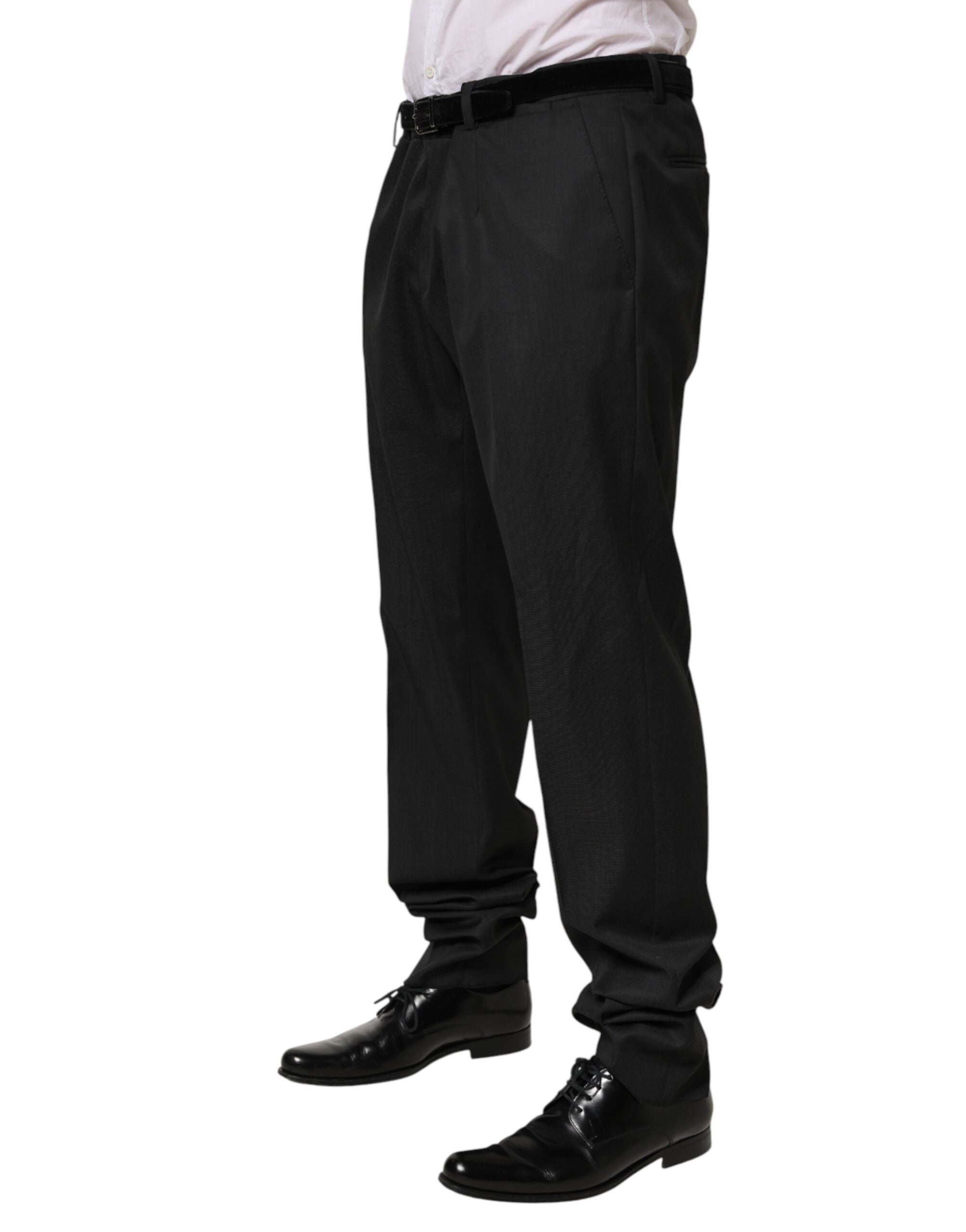 Black Wool Formal Dress Men Trouser Pants