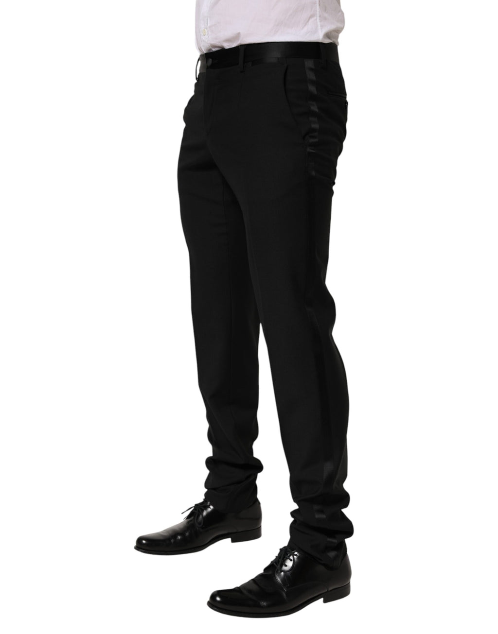 Black Wool Formal Dress Men Trouser Pants