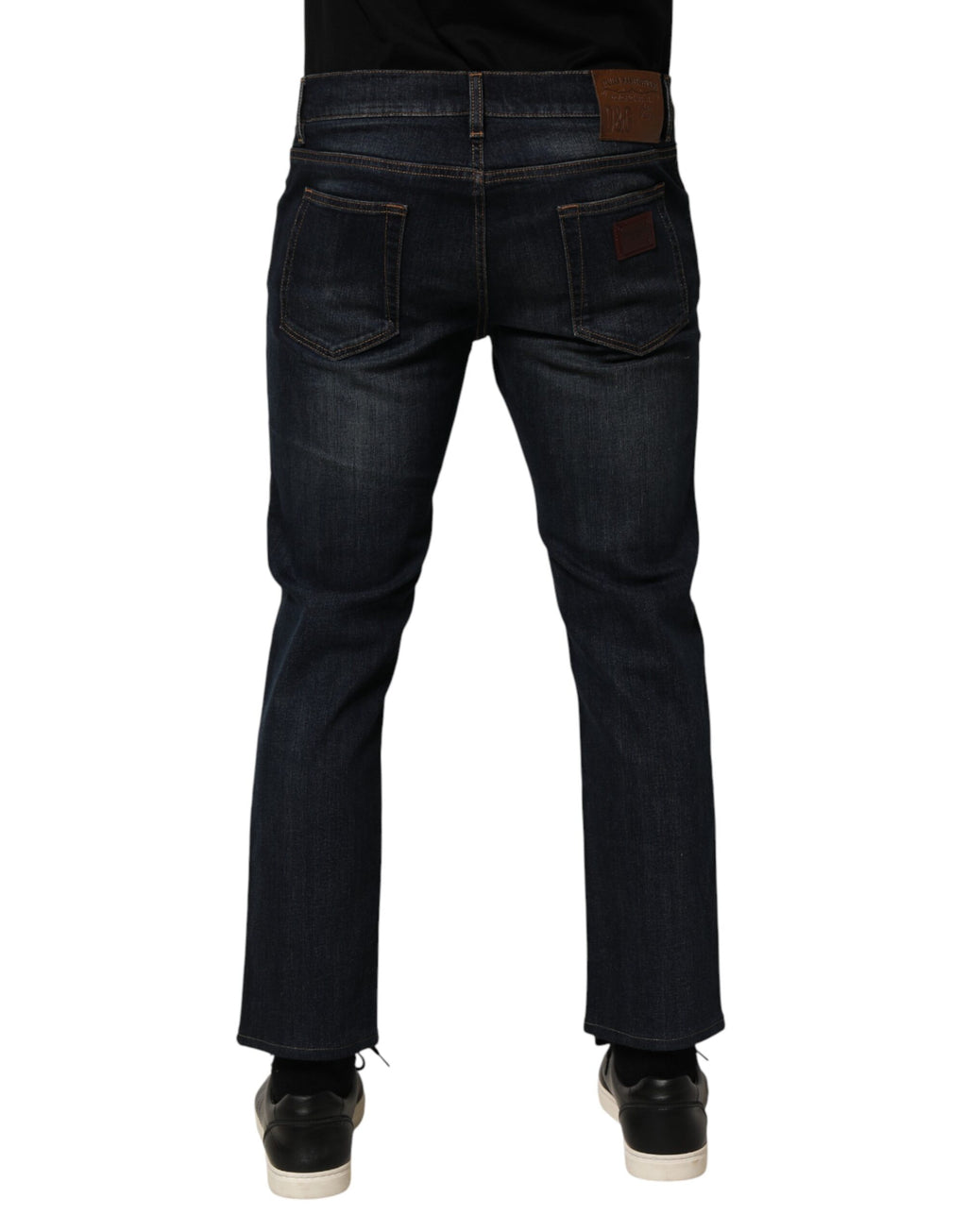 Dark Blue Cotton Skinny Men Denim Jeans
