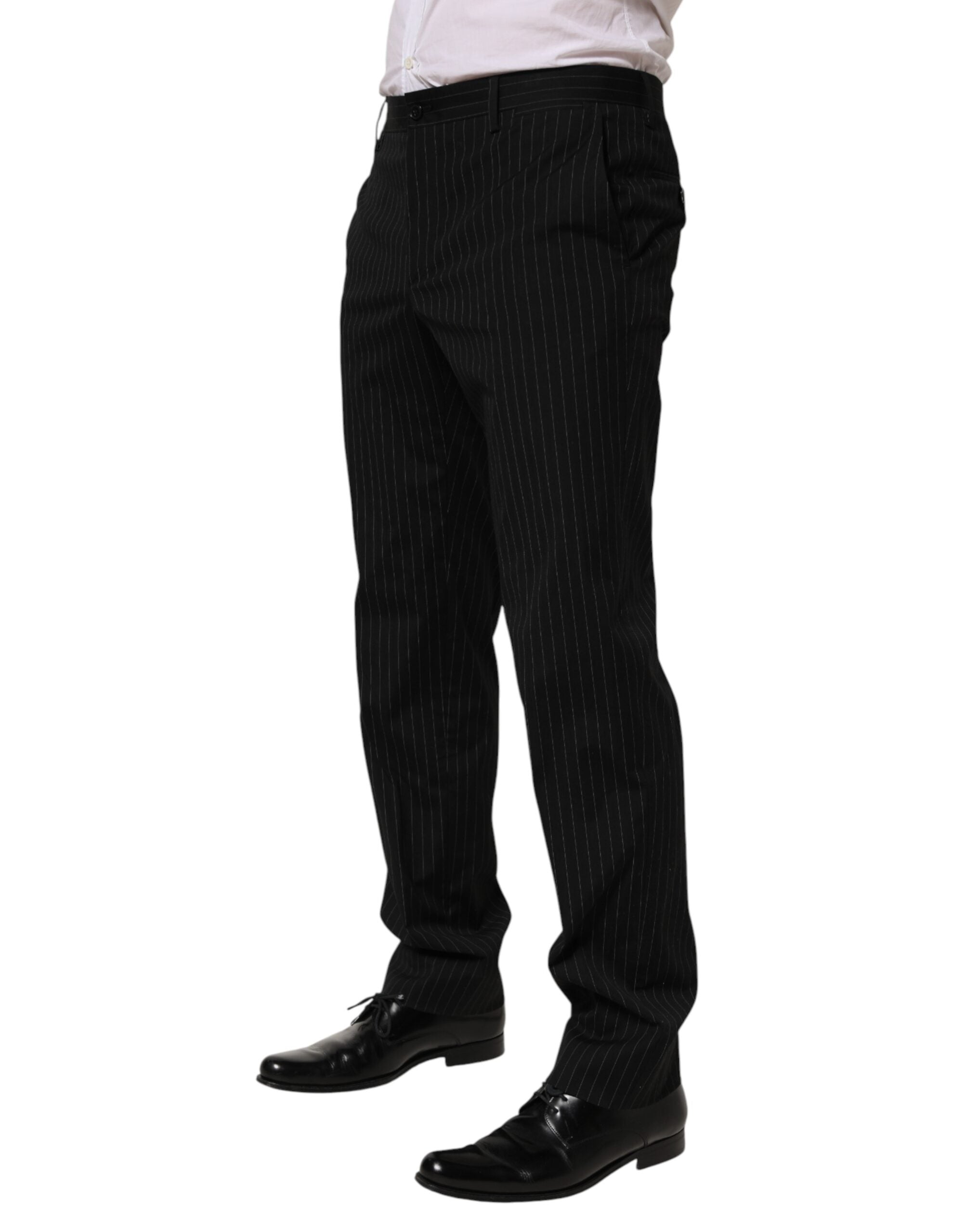 Black Striped Dress Formal Men Trouser Pants