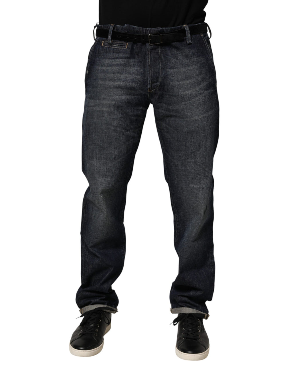 Dark Blue Washed Skinny Men Denim Trouser Jeans