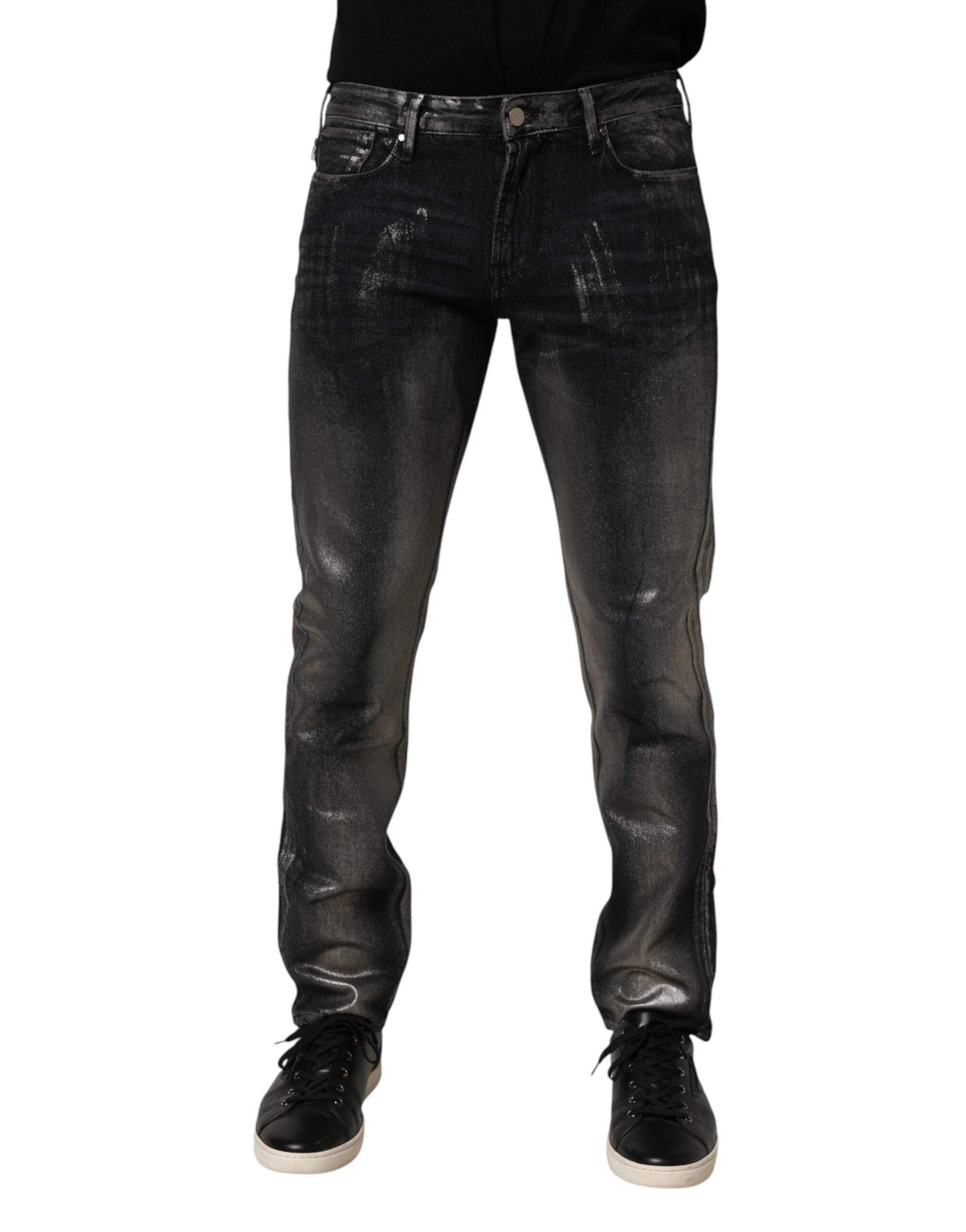 Black Washed Slim Fit Men Denim Trouser Jeans