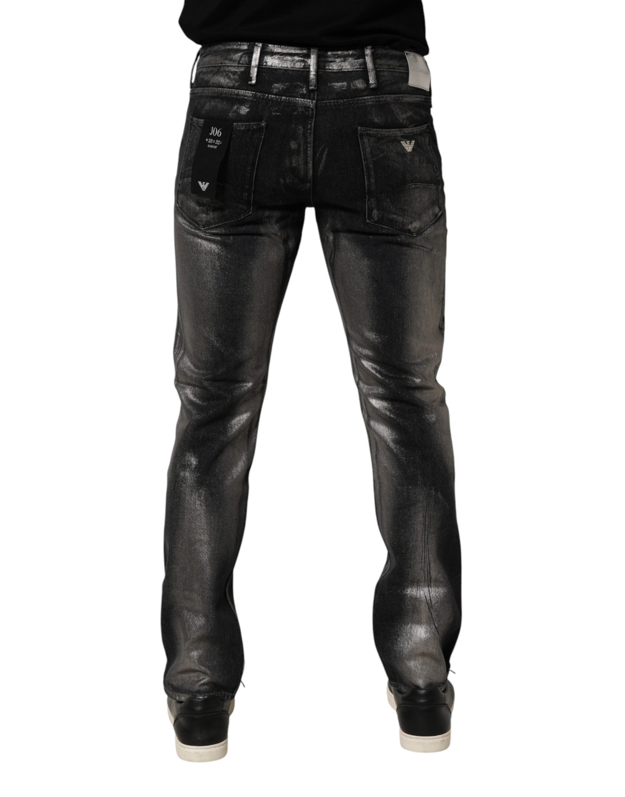 Black Washed Slim Fit Men Denim Trouser Jeans