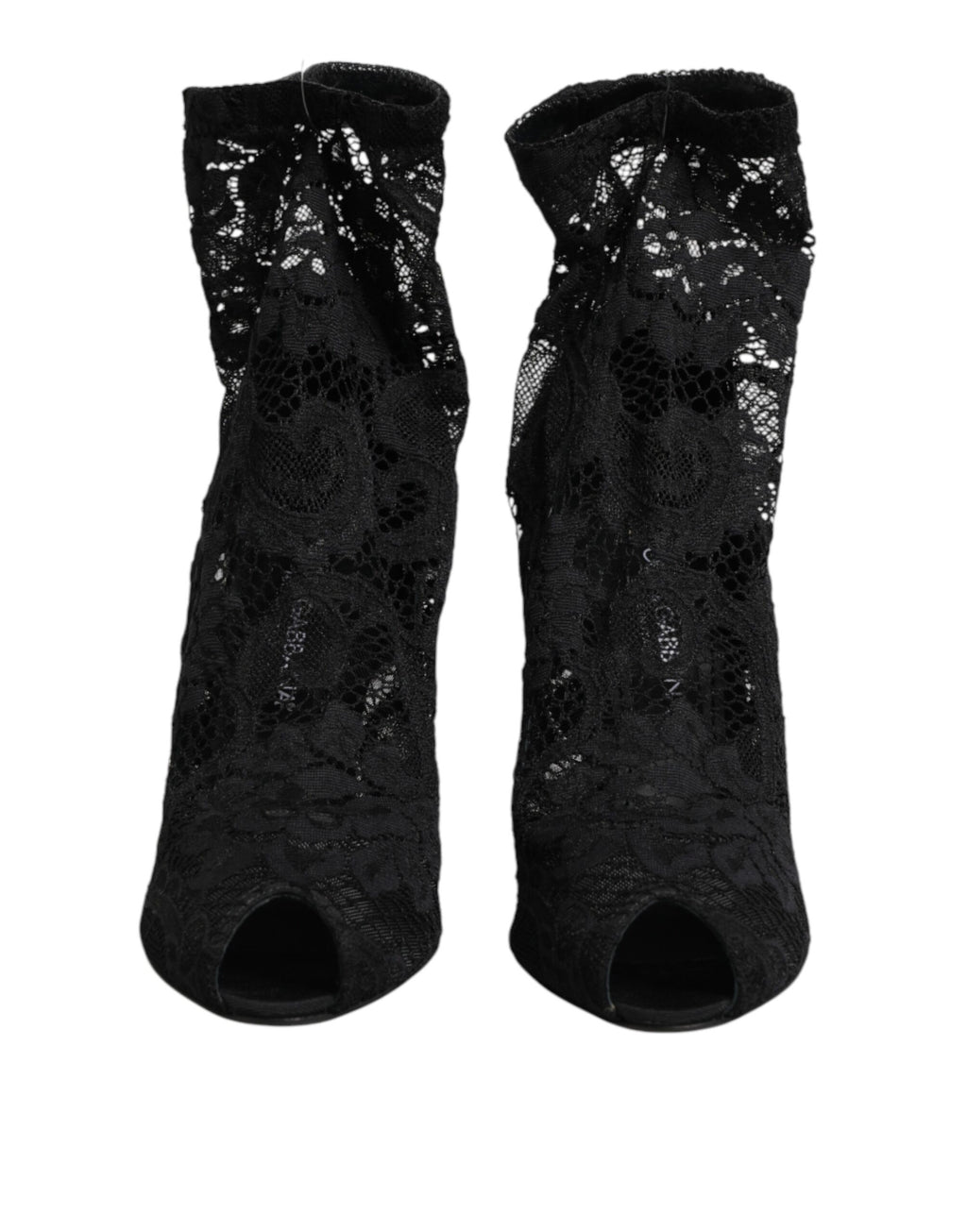 Black Stretch Taormina Lace Boots Shoes