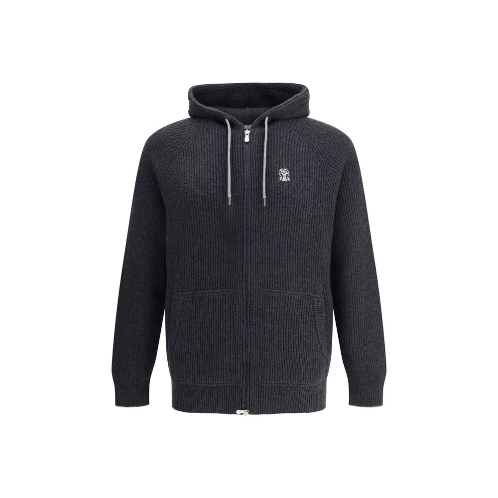 Brunello Cucinelli Black Cashmere Hoodie