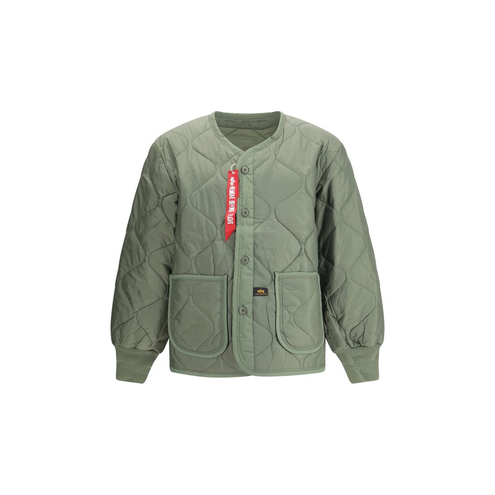 ALPHA INDUSTRIES Green Nylon Coat