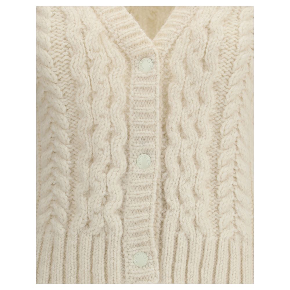 Moncler Cream Alpaca Vicugna Pacos Cardigan